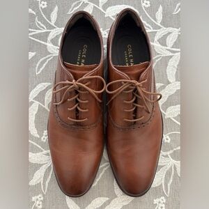 Cole Haan Men's Chestnut Brown Leather Derby Oxfords